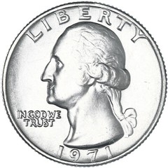 1971 D Washington Quarter BU US Coin