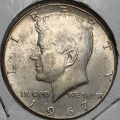 1967-P Kennedy Half Dollar 50C Philadelphia Business Strike Silver 0.4 KM#202