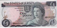 Jersey Banknote One Pound, P#11a, Uncirculated, Perfect Condition, 1976-1983