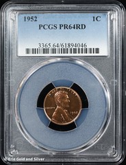 1952 1C Proof Lincoln Wheat Cent PCGS PR 64 RD