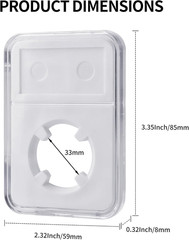 10-Pack 33Mm Coin Slab Display Holder, Clear Acrylic Storage Case for U.S. 1 Oz