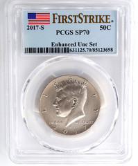 2017-S ENHANCED FINISH KENNEDY HALF DOLLAR PCGS SP70 123698