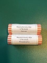 2026 Revolutionary War Quarter Roll Set – Denver & Philadelphia