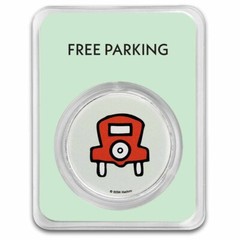 2024 Samoa 1 oz Silver Monopoly Board Space: Free Parking w/ TEP