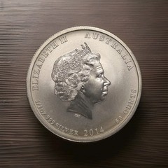 2014 Australia 1/2 oz .999 Silver Houston–Texas & Perth–Western Australia Sister