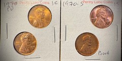 1970 P D S + S Lincoln Memorial Cent UNCIRCULATED + PROOF 4 Coin Lot
