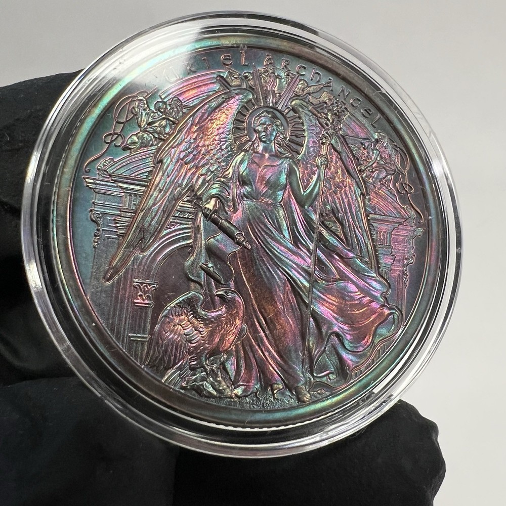 Monster Rainbow 🌈 Toned Copper Round, Uriel Archangel 999 Fine Copper 1 AVDP OZ