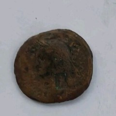 Imperial Caesar Roman Vespesian Empire Bronze- Laurel Head Coin Counterstamp SC