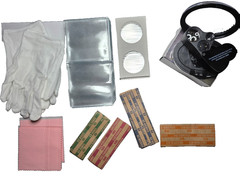 Coin Collecting Starter Kit Loupe Coin Flips Holders Gloves Box Set