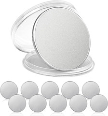 10 Pcs Blank Challenge Coin, Engraving Blanks Coins, Solid Brass/Zinc Alloy Silv
