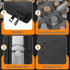Coin Collection Book Album Holder for Collectors, 400 Pockets Fireproof Coin …