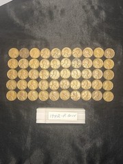 1942-P Lincoln Wheat Cent Roll in Tube Philadelphia Mint 1C look to be AU-BU