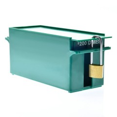 Nadex Large Capacity Rolled Coin Storage Box for Dimes | 200 Dollar Capacity, Lo