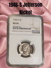 1946-S Jefferson Nickel NGC~MS66 Brilliant Uncirculated