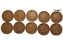 Short Set 1900-1909 Indian Head Cent Penny (10 COINS) G / VG FAST FREE SHIPPING