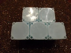 5 Blue Dollar Large/ Silver Coin 38.1 mm Size Safe Plastic Square Tube Supplies