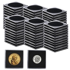 ZYNERY 60 Pack Coin Holders for Collectors, Coin Collection Supplies, Silver …