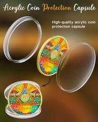 CHURYUML 14 Year Sobriety Coin – One Day at a Time Sober Chip, Affirmation AA…
