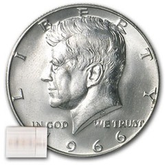 Roll of 20 – 1965-1969 Kennedy Half Dollars 40% Silver $10 Face – 2.958 oz ASW