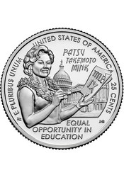 2024 D Patsy Takemoto Mink Am Women Quarter. Uncirculated From US Mint roll.
