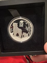 2022 Australian Lunar Series Year of the Tiger 1oz Silver Proof Coin- Perth Mint