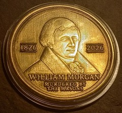 William Morgan – Anti Masonic Commemorative Brass Coin 1.5″ 1826-2026