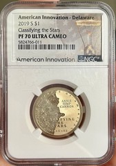 2019 NGC PF70 Ultra Cameo Proof Innovation $1 Delaware Classifying the Stars ✨