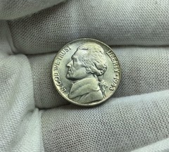 1943/2 P JEFFERSON WAR NICKEL 5c Unc ERROR 3 Over 2 OVERDATE T132