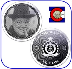 2025 Niue ICON Winston Churchill 1 oz PL Silver Coin in Capsule – Pressburg Mint