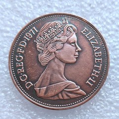 1971 Queen ELIZABETH II 2 Penny
