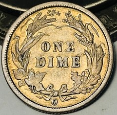 1894 O Barber Dime 10c Liberty Head Ungraded 90% Silver US Coin CC30610