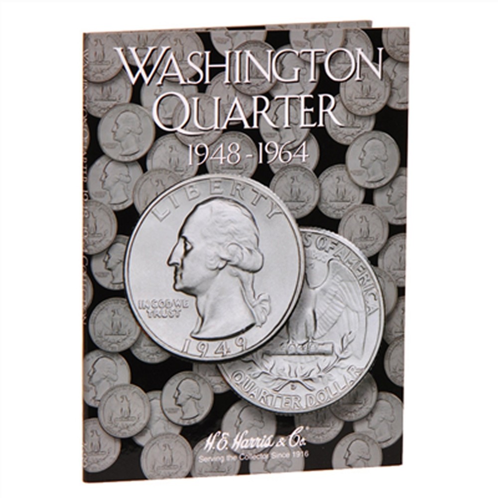H E HARRIS 2689 Coin Folder Washington Quarter #2 1948-1964 Album / Book 25 cent