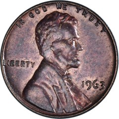 [#1141997] Coin, United States, Lincoln Cent, Cent, 1963, U.S. Mint, Philadelphi