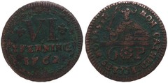 Old Germany – Münster 6 Pfennig 1762 – Copper, 3.1G, Ø 25Mm KM# 440