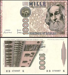 Italy 1000 Lire, 1982, P-109, Used