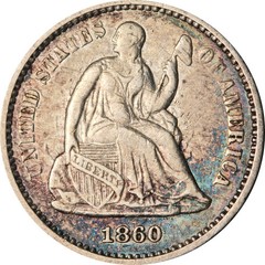1860-P Seated Liberty Half Dime