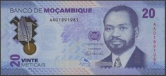 Mozambique New B240a 20 Meticais 2024 UNC AA Prefix Polymer @ EBS