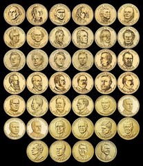 COMPLETE Presidential Dollar Full Set IMPERFECT UNCIRCULATED 40 Coins MINT!