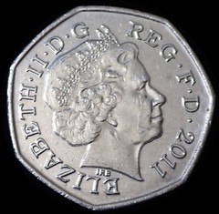 UK 50 Pence 2011 Elizabeth II London 2012 Boccia Coin WCA 572