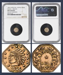 1856 California Gold / Civil War Date / NGC Unc Det / Gold Rush