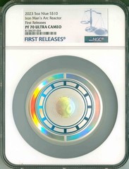 2023 S$10 Niue Iron Man’s Arc Reactor First Release 5 Oz Silver Rare NGC PF70 UC