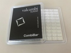 100 x 1-Gram SILVER 999 PURE Valcambi Combibar Swiss Bullion