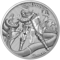 Sir Perceval Camelot 2026 1 oz $2 Silver Matte Proof Coin Niue Asturmint