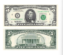 USA 5 USD Dollars 1995 P 498 NEW UNC Banknote