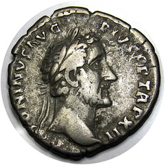 148-149AD ANTONINUS PIUS / FELICITAS ROMAN DENARIUS RIC-178 ~ CH VF & ORIGINAL!