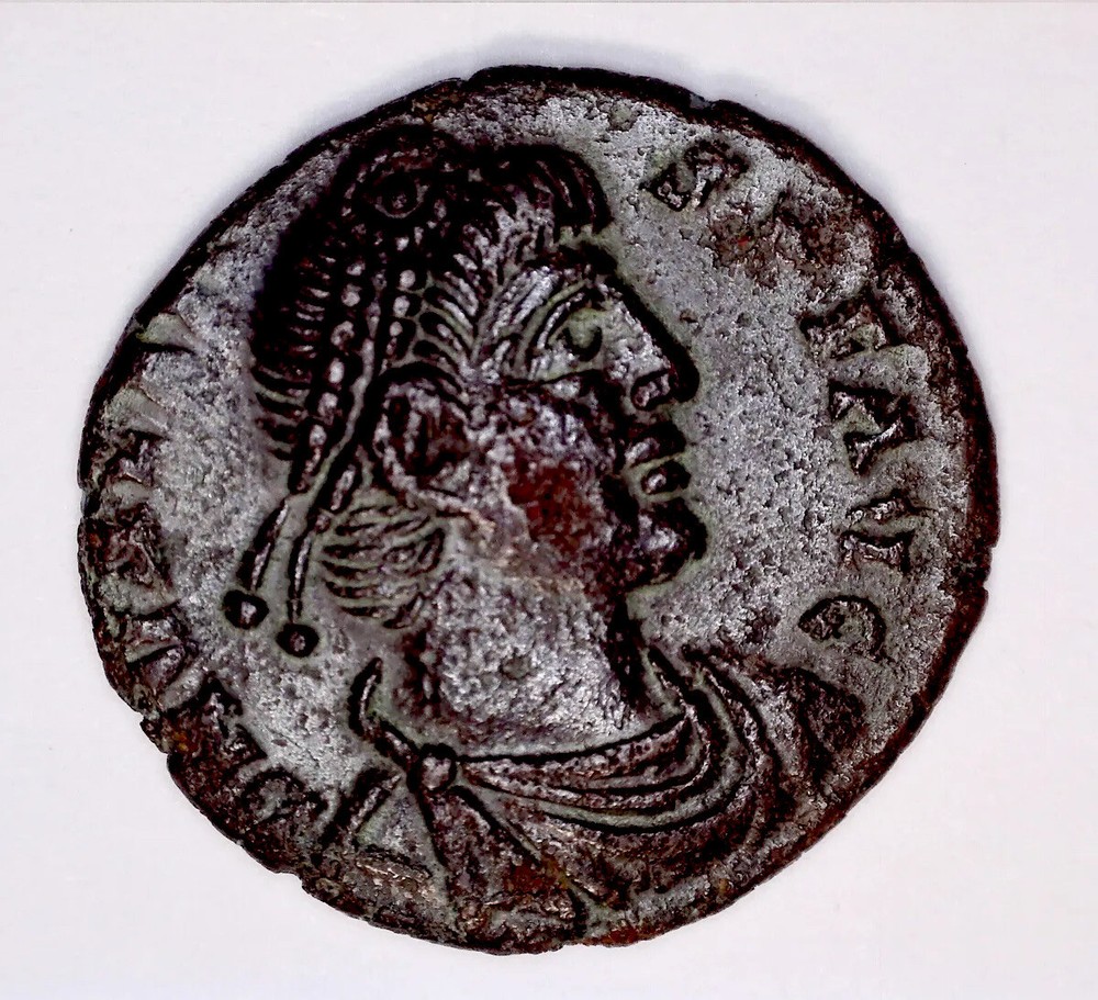Roman Imperial Valens 364-378 AD Rome Mint, Nearly XF Olive Green Patina COA
