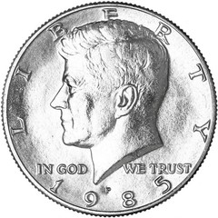 Better Quality 1985 P MINT Clad Kennedy Half Dollar Brilliant Uncirculated