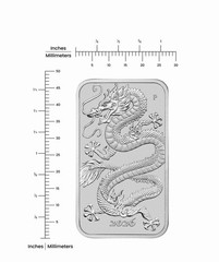 2026 Perth Mint 1 oz Silver Dragon Bar Rectangular Coin