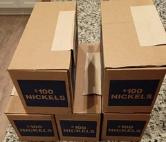 $100- Sealed Box Of Nickels- 50 Rolls- Unknown Years/Dates 🔥🔥🔥