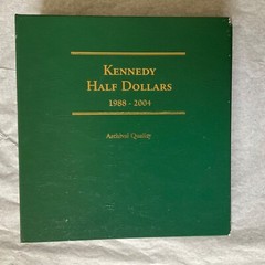 1988 to 2004 P D S clad and S Silver BU Kennedy Half Dollars. 64 Coins.